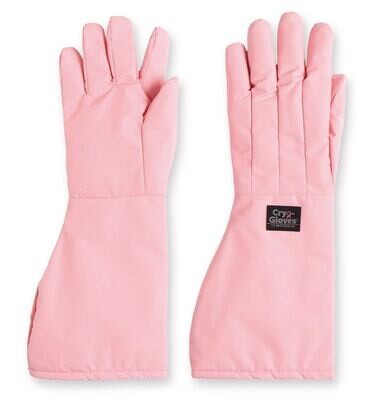 Cold protection gloves Cryo-Gloves® water-repellent with cuff, elbow length, pink, 440 mm, Size, S (8), 1 Pair