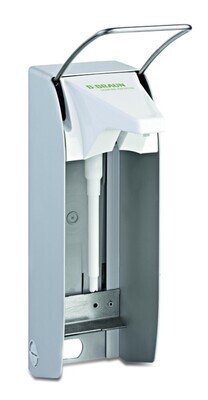 Distributeur de savon et de désinfectant, ELS plus, Gesch. pour bouteilles de 500 ml, 82 x 215 x 295 mm, 1 pièce