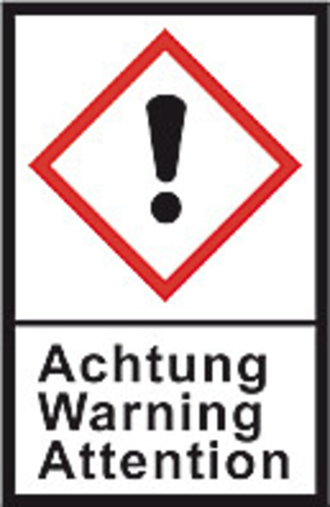 GHS hazardous substances label L 40 x W 27 mm, Exclamation mark / caution, 1 Roll
