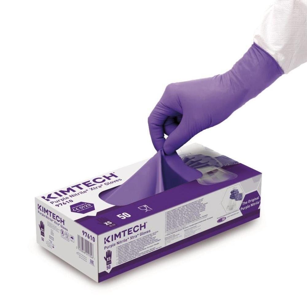 Disposable Gloves KIMTECH® Purple Nitrile Xtra, Size, M, 50 Pieces