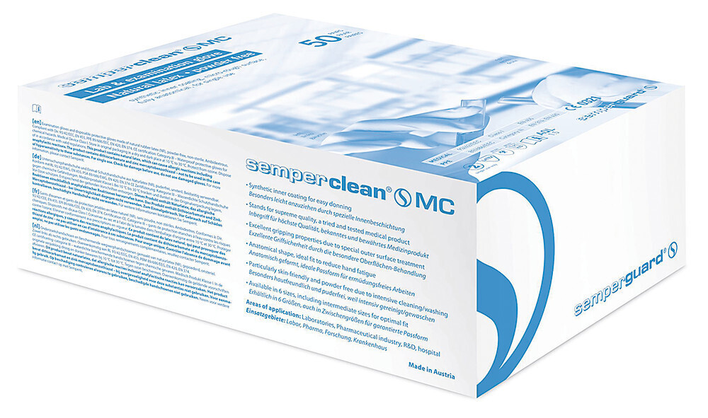 Disposable gloves Semperclean MC, 270 mm, Size, S, 50 Pairs