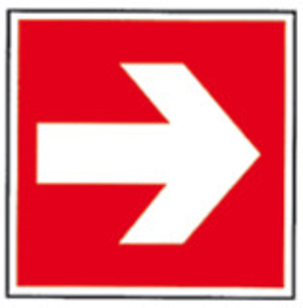 Fire protection symbols, Directional arrow, 200 x 200 mm, 1 piece