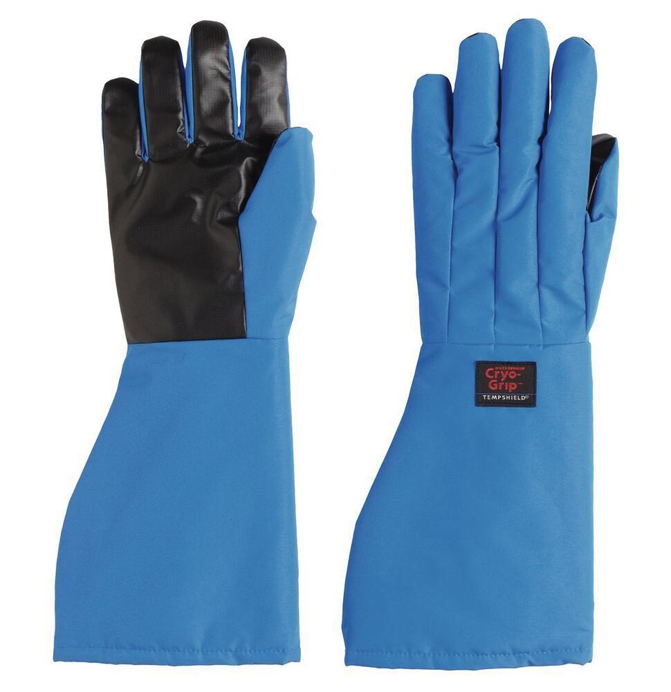 Cold protection gloves Cryo-Grip® Gloves, waterproof with cuff, elbow length, blue, 440 mm, Size, S (8), 1 Pair
