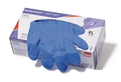 Guantes Desechables ROTIPROTECT® -Nitrilo ligero, Talla, M (7-8), 200 Piezas