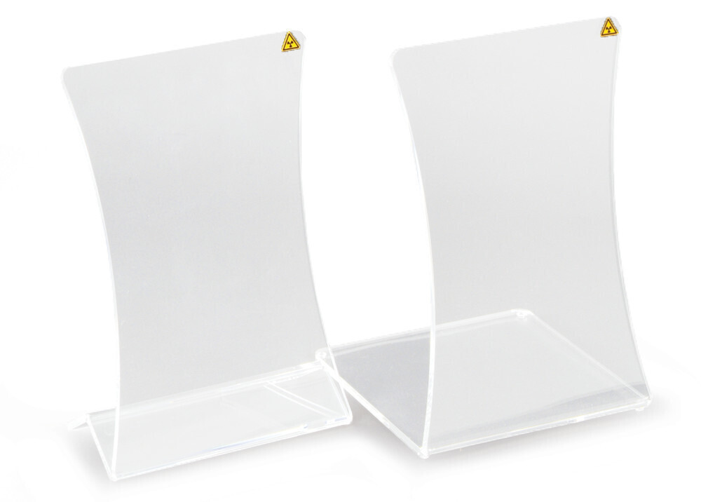 Radiation protection screen SEKUROKA® hourglass shape With curved base, ? radiation, 1 piece