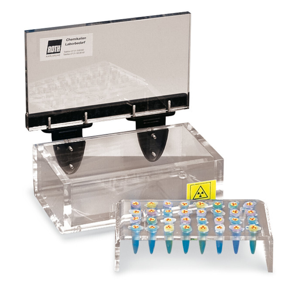 Reaction vial rack SEKUROKA® for anti-radiation box Mini, Gesch. for, 1.5 ml reaction vials, 1 piece