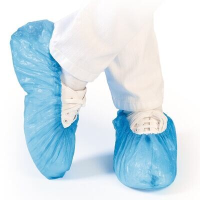 Overshoes CPE Eco, blue, 100 Pieces