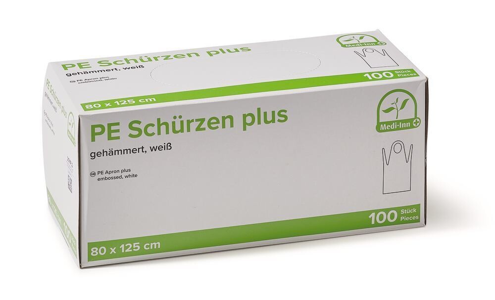 Disposable PE apron in dispenser, 100 pieces