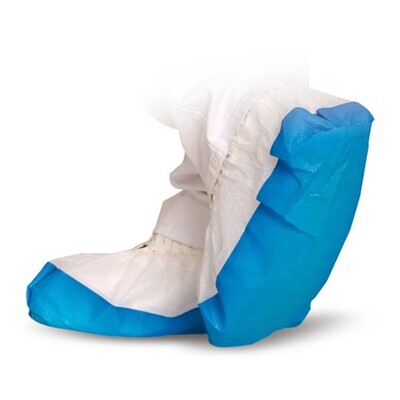Cubrezapatos de vellón de PP con suela de CPE, 50 unidades