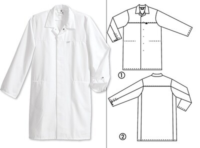 HACCP women&#39;s jacket and men&#39;s jacket UNISEX 1673-500, Size, S, Women&#39;s size, 36/38, Men&#39;s size, 44/46, 1 Piece