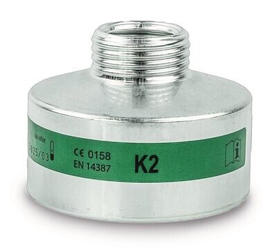 Filtros respiratorios con rosca estándar, K2, 1 unidad