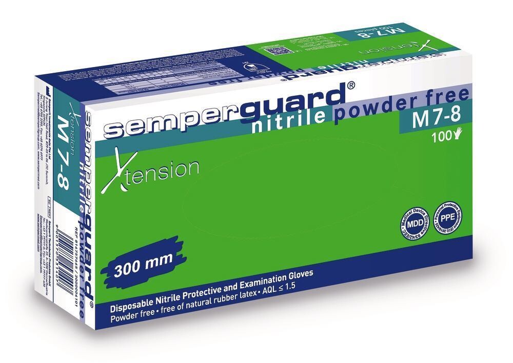 Guanti monouso Semperguard® Nitrile Xtension, taglia L, 100 pezzi