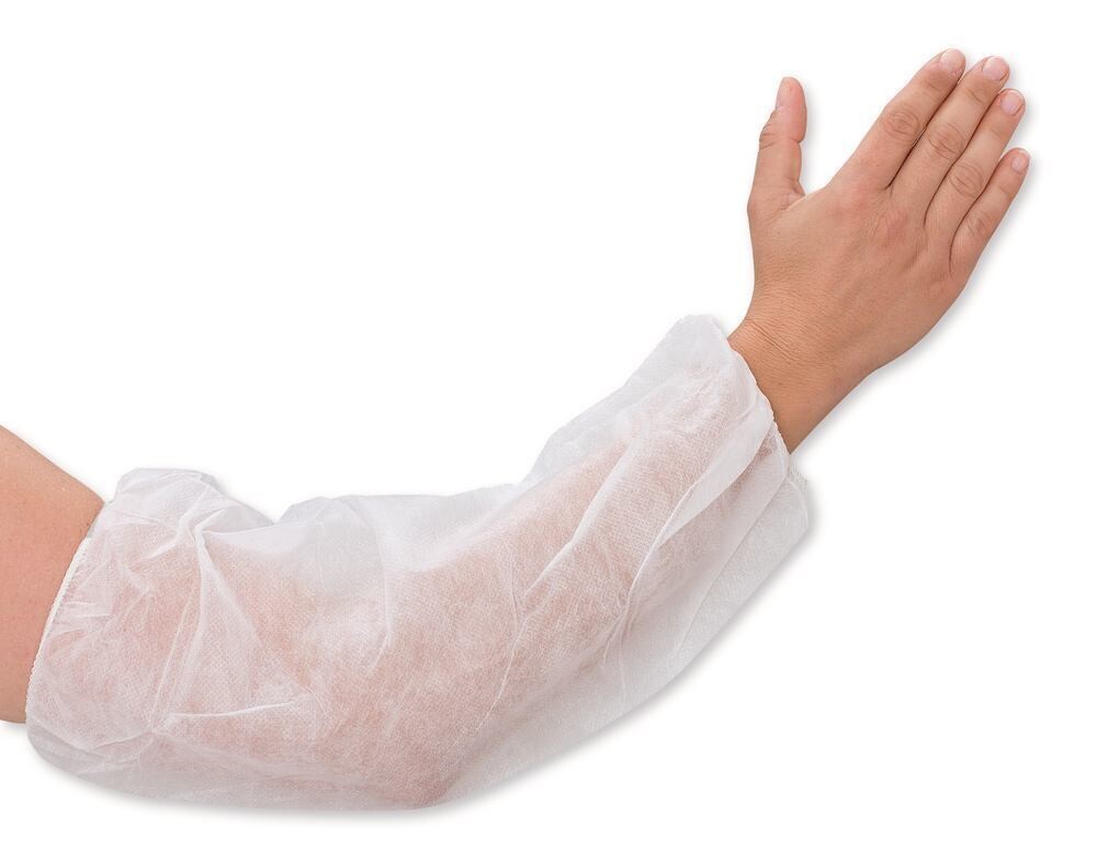 Armmanschetten aus PP-Gewebe, Standard, weiß, 100 Stück