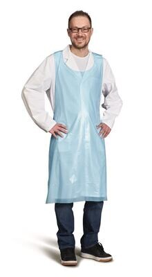 Medi-Inn® delantales desechables de PE, azul, 140 cm, 50 unidades