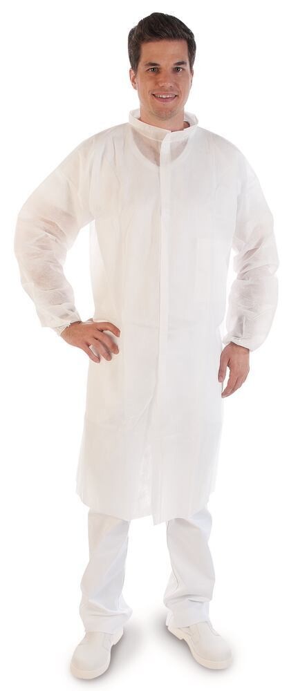 Disposable gown made of PP fleece Light 30 g/m², individually packed, Size, XL, 110 cm, 10 x 1, 10 pieces