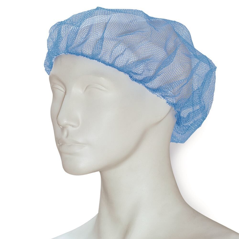 Disposable hair net Honeycomb, blue, 100 pieces
