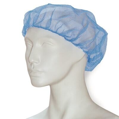 Disposable hair net Honeycomb, blue, 100 pieces