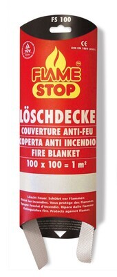 Manta ignífuga FLAME STOP, 100 x 100 cm, 1 unidad