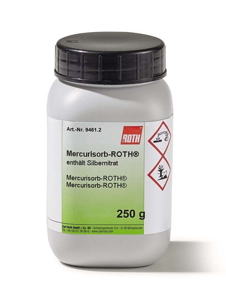 Quecksilberbinder MERCURISORB-ROTH®, Nachfüllpackung, klein, 250 g