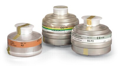 Filtros respiratorios con rosca estándar, A2B2E2K2-P3 RD, 1 pieza