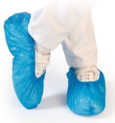 Couvre-chaussures CPE Standard, bleu, 100 pièces