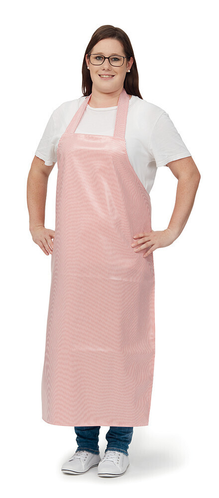 Hygiene work aprons, red/white, 1 piece