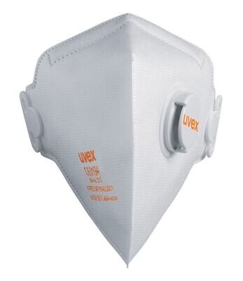 Particle filter folding mask silv-Air classic with exhalation valve, 15 pieces