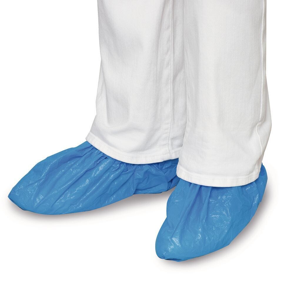 Overshoes CPE Premium anti-slip, blue, 50 pieces