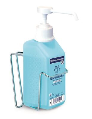 Wandhalter Eurodispenser 3, mit geradem Halter, Gesch. für 500 ml BODE-Flaschen, 73 x 75 x 115 mm, 1 Stück