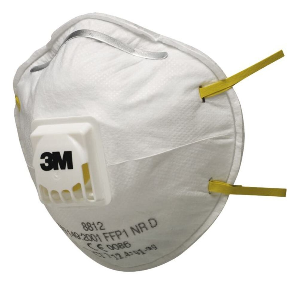 Particle filter mask Klassik, series 8000 With exhalation valve, FFP1 NR D, 8812, 10 pieces