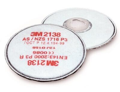 Filtro antiparticolato 3M, P3 R con carbone attivo, 2138, 20 pezzi