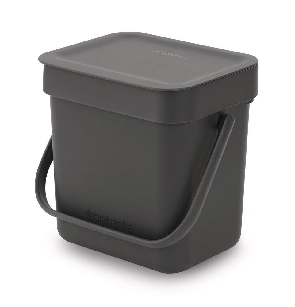 Waste bin InchSort &amp; GoInch without wall bracket, 3 l, gray, 1 piece