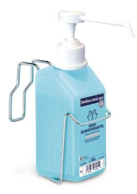 Wall holder Eurodispenser 3, with curved holder, Gesch. for, 1000 ml BODE bottles, 90 x 90 x 140 mm, 1 piece