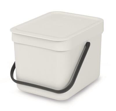 Waste bin InchSort &amp; GoInch with wall holder, 6 l, light gray, 1 piece