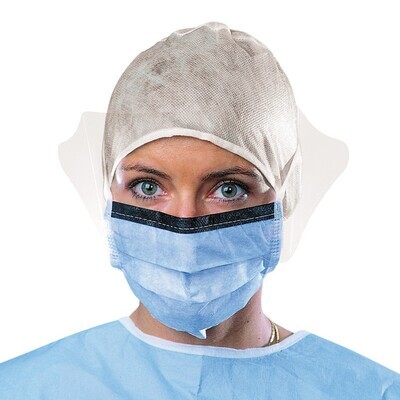 Medical face masks SUAVEL® Antifluid with visor, 50 Pieces