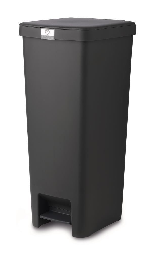 Pattumiera con pedale StepUp, grigio scuro, 1 pezzo