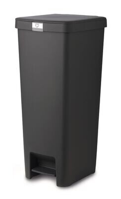 Pattumiera con pedale StepUp, grigio scuro, 1 pezzo