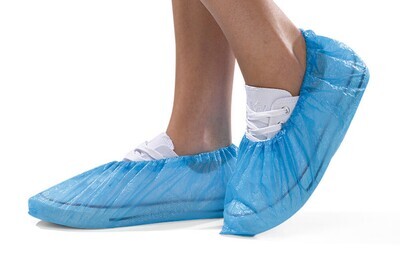 PE foil overshoes, 410 mm, 100 pieces