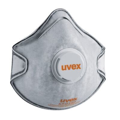 Particle filter mask silv-Air classic with exhalation valve and active carbon, 15 pieces