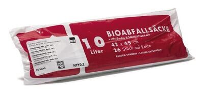 Bio Compostable Waste Bag, 10 l, 420 x 450 mm, 26 Pieces