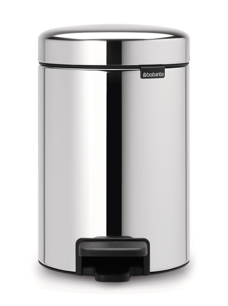 Waste bin with pedal NewIcon with polyethylene inner bin, 3 l, chrome, 1 piece