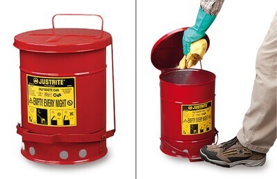 Contenedores de basura para trapos de limpieza, 20 l, 1 unidad