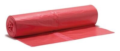 Sacchetti per rifiuti, 120 l, rosso, 700 x 1100 mm, 50 pezzi