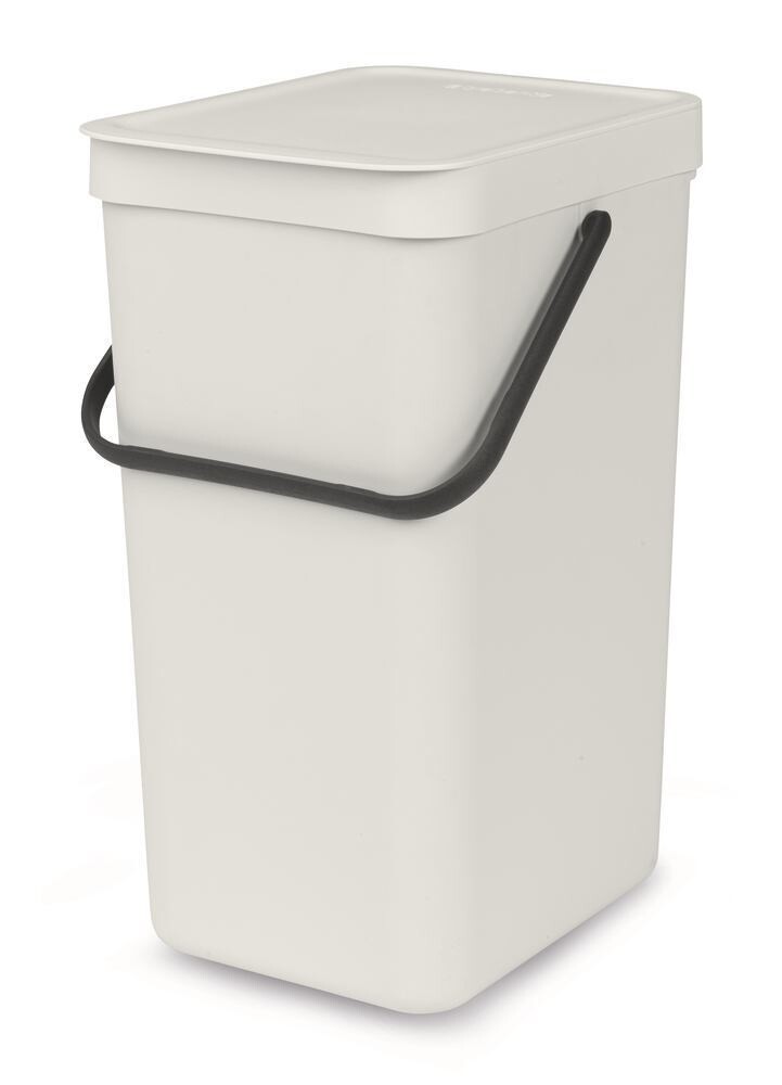 Waste bin InchSort &amp; GoInch with wall holder, 16 l, light gray, 1 piece