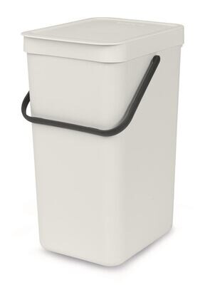 Papelera InchSort &amp; GoInch con soporte de pared, 16 l, gris claro, 1 unidad