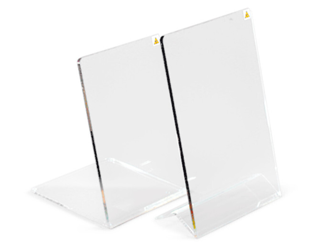 Radiation protection screen SEKUROKA® With curved base, ?-radiation, 1 piece