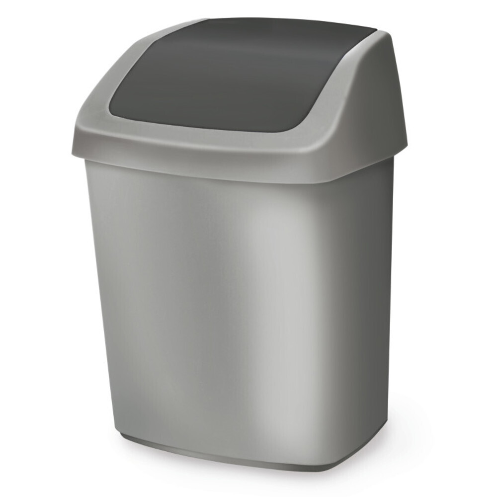 Waste bin with hinged lid, 50 l, 1 piece