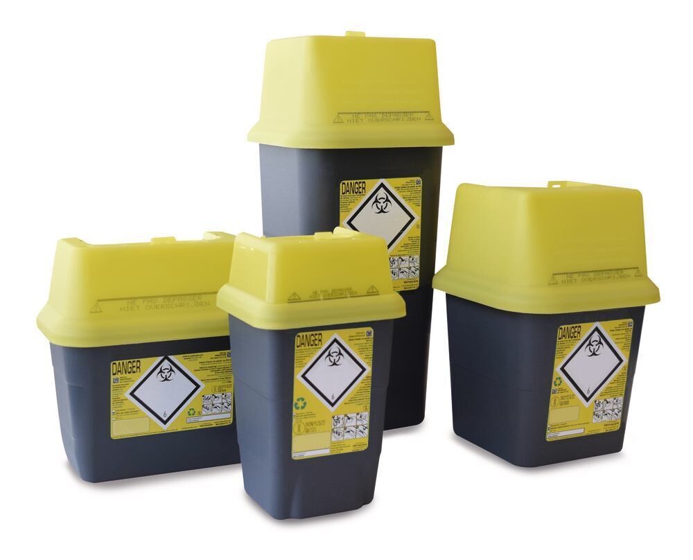 Waste bins Sharpsafe® 2 l container, 5 pieces