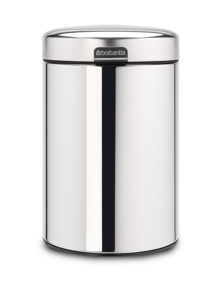 Waste bin NewIcon for wall mounting, chrome, 1 piece