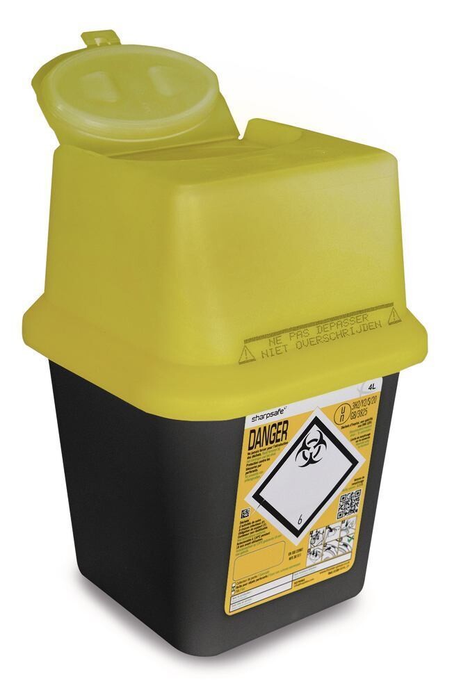 Waste bins Sharpsafe® 4 l container, 50 pieces